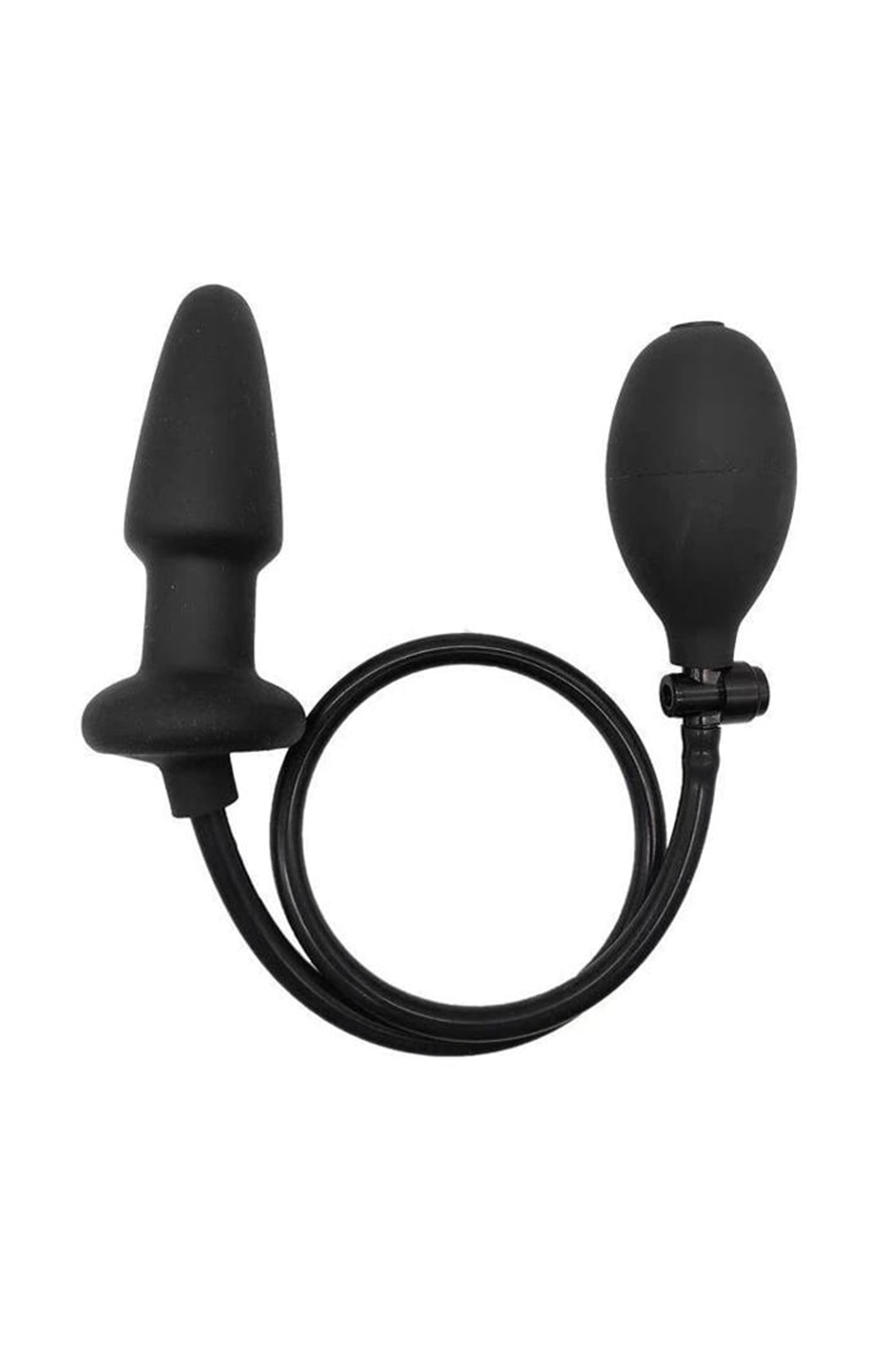 Надувная анальная пробка ,черная 11 мм