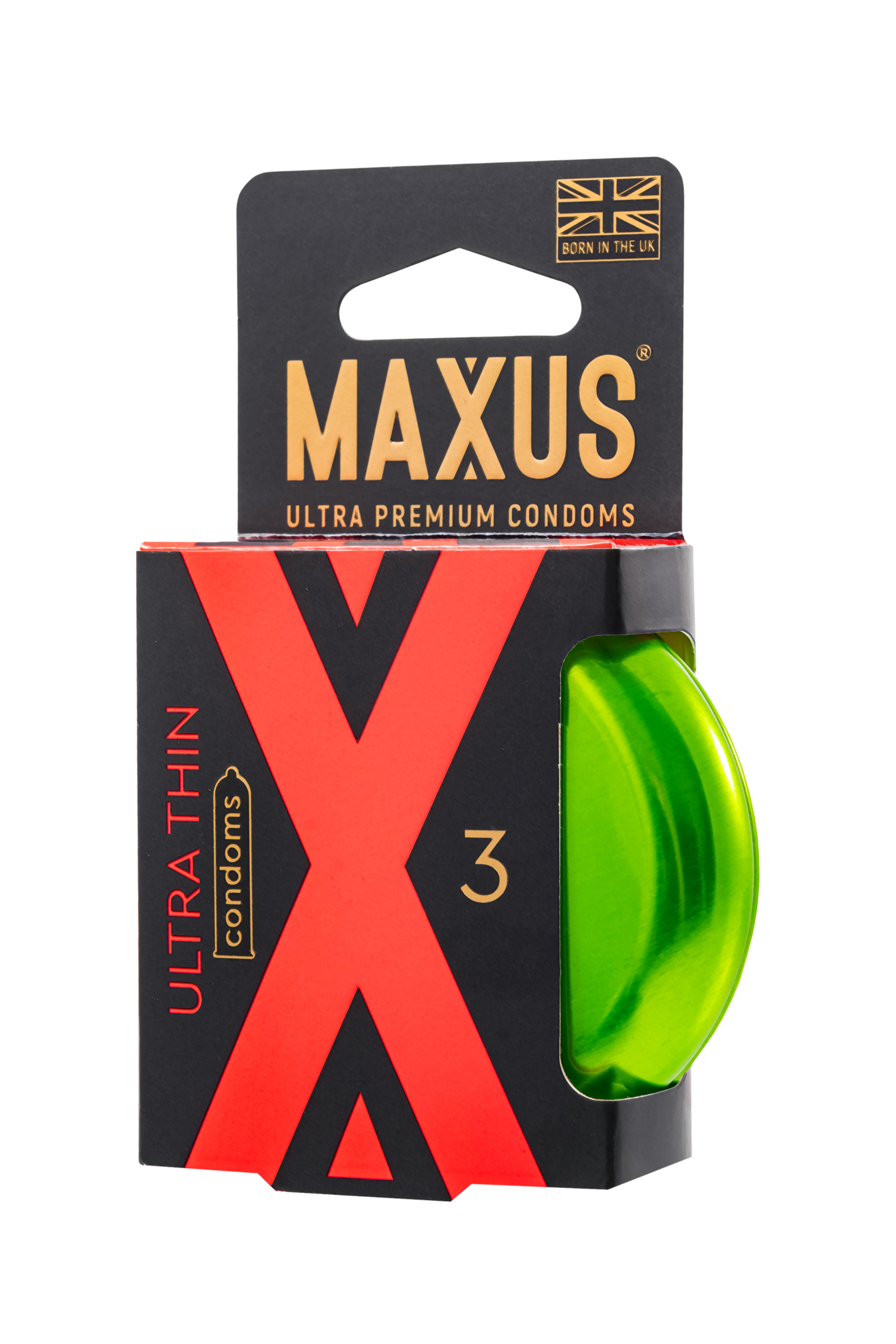 Презервативы Maxus Ultra thin, ультратонкие, латекс, железный кейс, 3 шт.