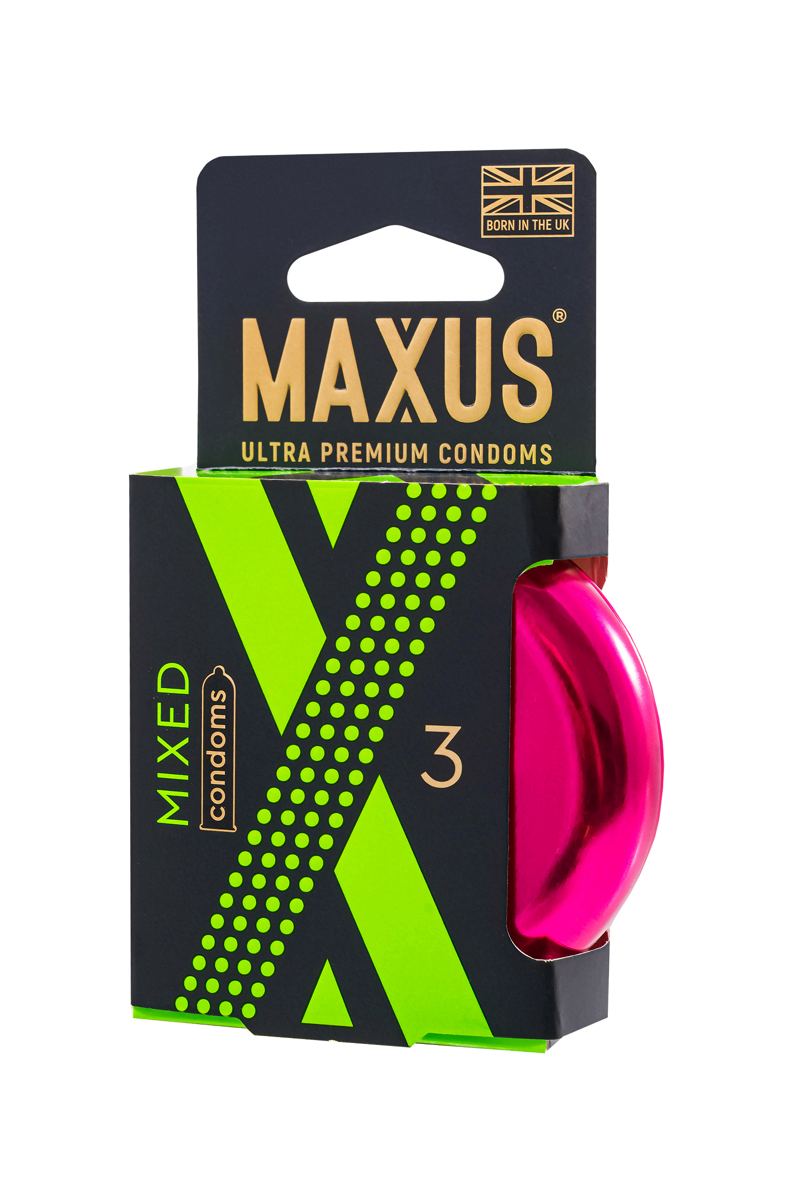 Презервативы Maxus Mixed, набор, латекс, железный кейс, 3 шт.
